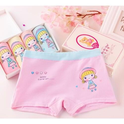 3 Pcs/lot Childrens Underwear for Girls Boxer Shorts Kids Baby Cotton Panties Soft Boxers Sweet Soft Underpants