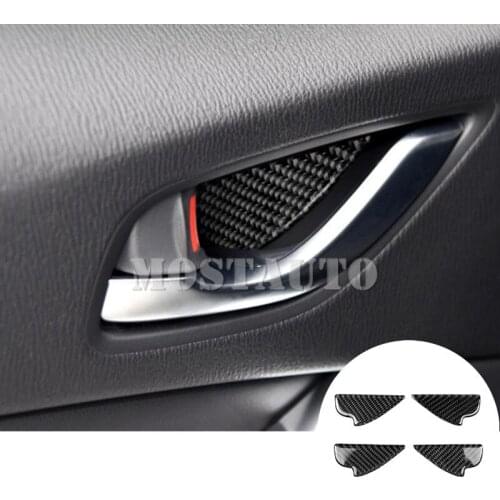 For Mazda CX-5 KF Carbon Fiber Car Door Handle Bowl Trim Cover 2017-2019 4pcs Car Accessories Interior Car Decor Car Trim