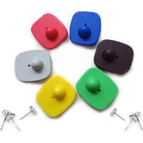 50pcs/batch 8.2MHz radio frequency EAS anti-theft color sei buckle mini square hard tag clothing anti-theft magnetic buckle