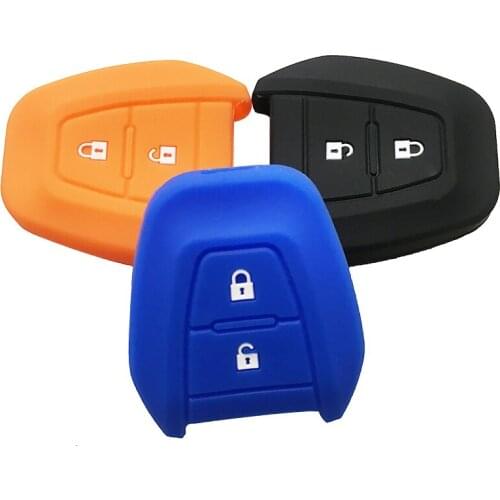 Car Accessories Silicone Key Cover For Isuzu D Max 2019 Key Case 2 Button Silica Gel Key Protector Holder Skin Shell Bag Set Fob