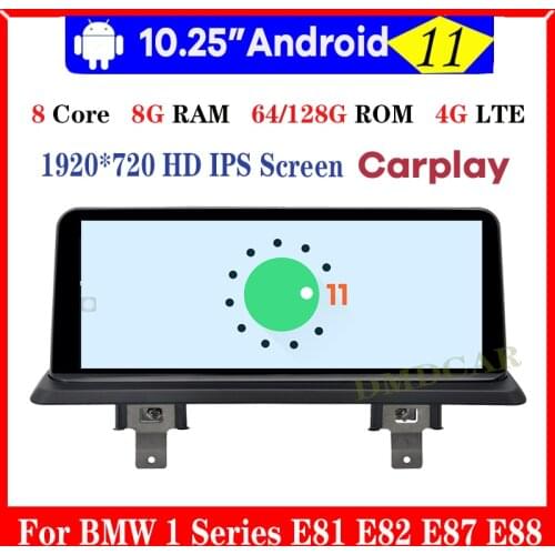 10.25” 8Core 8+64G Android 10 Car Multimedia Player GPS Navigation Radio for BMW 1 Series 120i E81 E82 E87 E88 2005-2012 Stereo