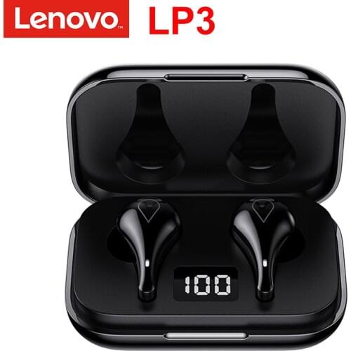 Lenovo LP3 Wireless Earphones Bluetooth 5.0 Headphone LED Display Waterproof TWS Headsets Low Latency Stereo Bass Gaming Earbuds