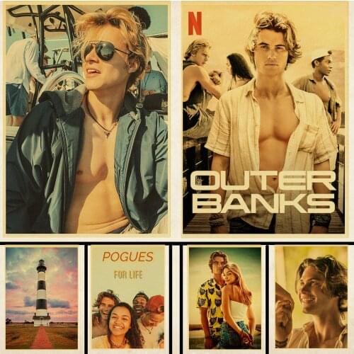 TV series outer banks poster Retro Kraft wall Paper Bar Decorative Vintage Posters wall Sticker