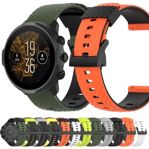 Two-color Silicone Sport Watch Band For Suunto 7 9 baro D5 spartan sport wrist hr Smart watch Wrist Bracelet Strap Watchbands