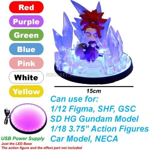 For Tamashii Effect Figma HG RG SD Gundam Model SHF GSC Kamen Rider Joytoy Action Figure LED Light Display Stand Holder Base