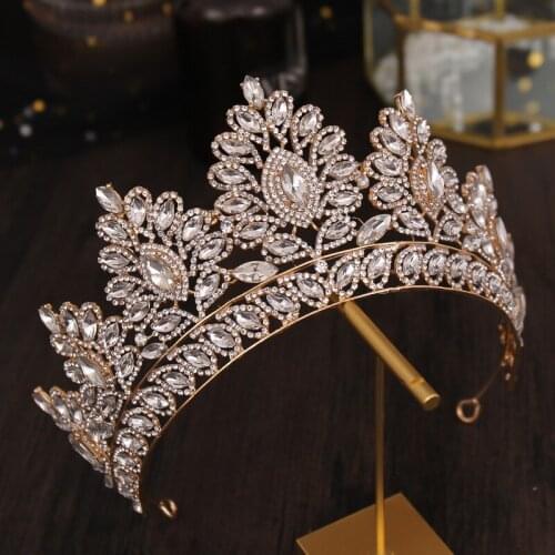 Bridal Crystal Crowns Tiara Wedding Accessories Rhinestone Hairwear Bride Crown Party Jewelry