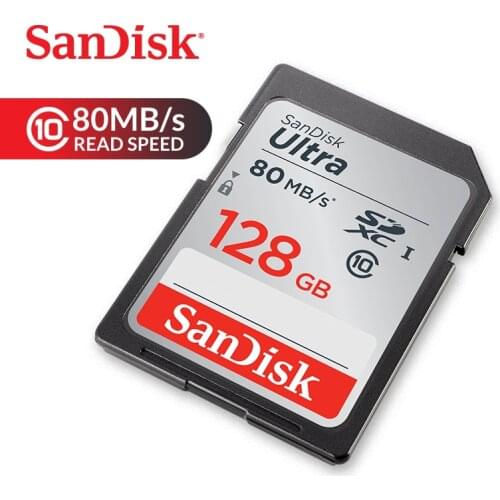 SanDisk Memory Card Ultra SD Card SDXC 128GB C10 UHS-I 80MB/s Read Speed for Camera Camcorder (SDSDUNC-128G-ZN6IN)