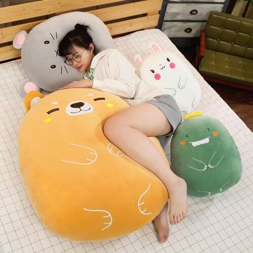 Kawaii Plush Toys Dinosaur Rabbit Pig Mouse Cartoon Animal Pillow Doll For Girl Boys Friend Sleeping Gift