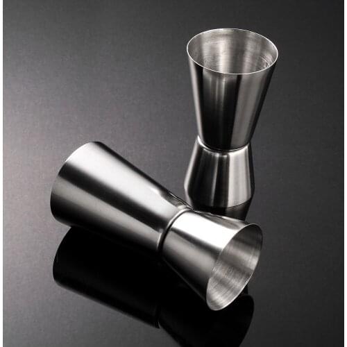 15/30ml or 25/50ml Stainless Steel Cocktail Shaker Measure Cup Dual Shot Drink Spirit Measure Jigger Kitchen Gadget Barware Tool
