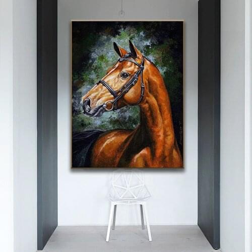 Fine Horse DIY Painting By Numbers Animals Kit Coloring By Numbers Wall Art Picture Acrylic Paint On Canvas Home Decor