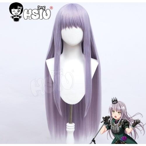 Minato Yukina wig BanG Dream!Cosplay 「HSIU 」 Light purple long hair Yukina Minato Prom party wig Fiber synthetic wig