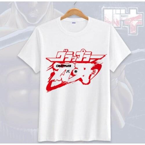 New Anime Grappler Baki Baki Saidai no Tournament cosplay T-shirt T Shirt Short Sleeve Tops Tee