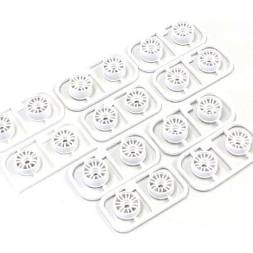 New Brand MZH131W Full Set Plastic White Wheel Hub for Mosquito Cart Mini-Z MR02 MR03 Rc Car Upgrade Parts