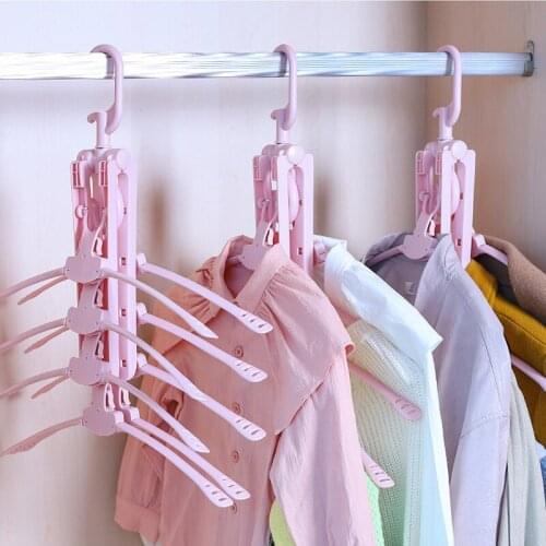 Cothes Hanger Multi Function Clothes Hanger Household Clothes Hanger Storage Magic Clothes Support Multi Layer Folding Hanging