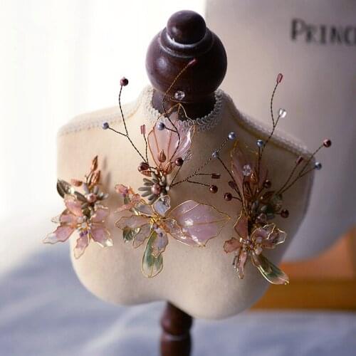 Handmade Vintage Brides Hairpins Leaf Bridal Barrettes Headbands Wedding Hair Accessory