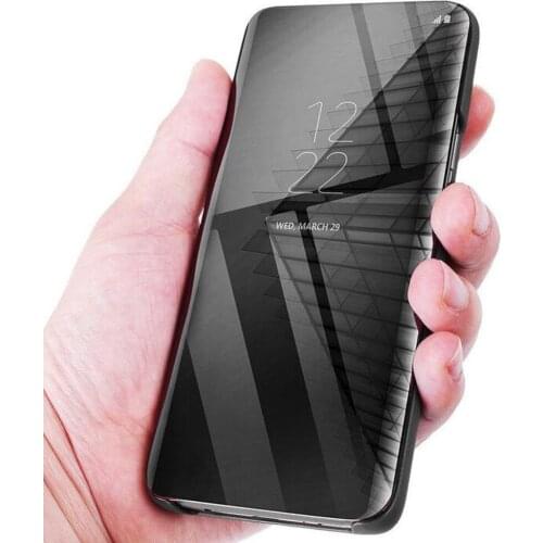 Mirror Plating Flip Case For Huawei Mate 20 Luxury Clear View Leather Cover for Huawei Mate 20 Smart Case for Huawei Mate20