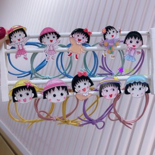 1Sets Chi-bi Maruko Anime Headwear Kids Accessories Cartoon Hairband Child Girls Hair Pin Birthday Gifts New