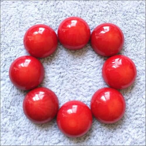 10pcs Red Coral Cabochons Coin Shapes CABS earring pins fashion bracelet making accessories 3mm 4mm 5mm 6mm 7mm 8mm 9mm 10mm