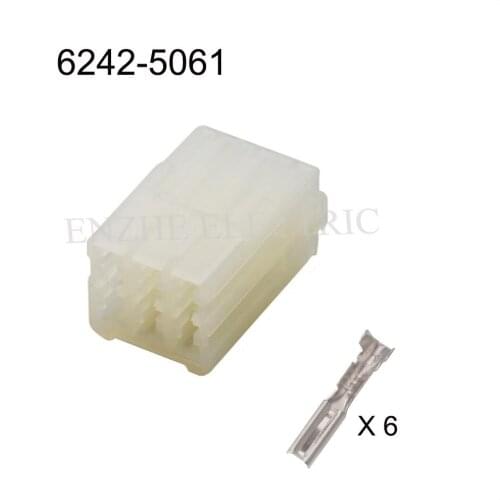 100set 6242-5061 car female cable connector jacket auto socket 6 pin Connector automotive plug include terminal DJ7062-2-21
