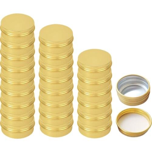 24Pcs 15ml Mini Empty Tin Cans Screw Top Round Aluminum Cans Jars Containers