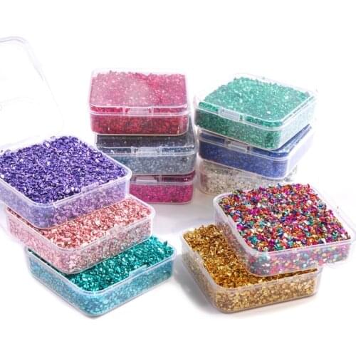 80g/Box Crushed Glass Stone Resin Filling for DIY Epoxy Resin Mold Irregular Crystal Nail Art Decoration Jewelry Making