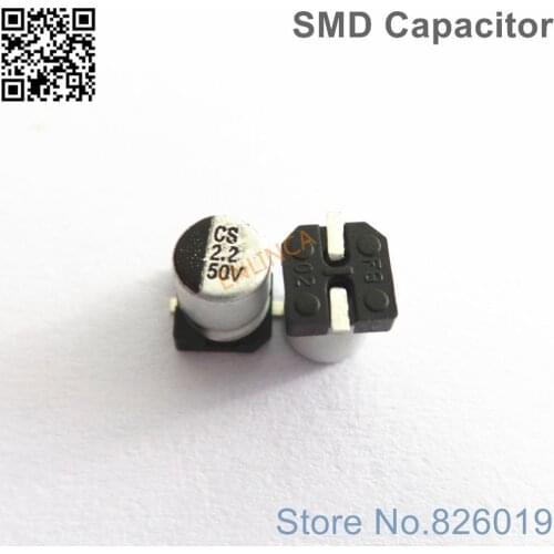 12pcs/lot 50V 2.2uf SMD Aluminum Electrolytic Capacitors size 4*5.4 2.2uf 50V