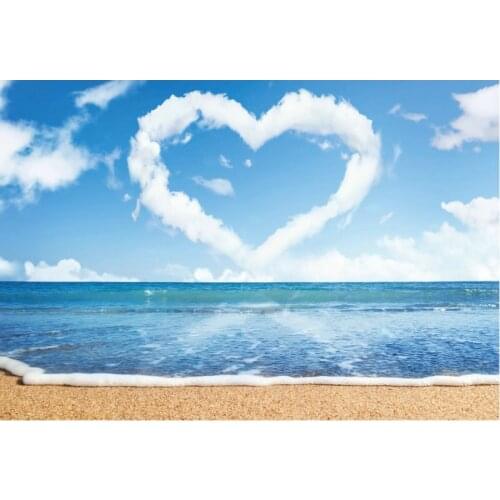 LOVE and Seaside Scenery Mothers Day Backdrop Room Decor Photo Booth Studio Prop