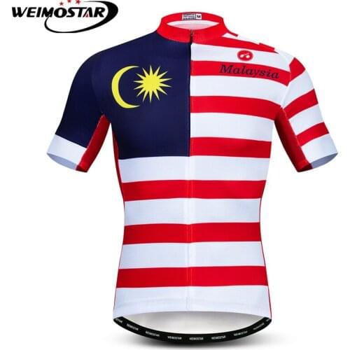 Weimostar Country Cycling Jersey Shirt Men Summer Bike Team mtb Bicycle Jersey Downhill Cycling Clothing Breathable Bike Wear