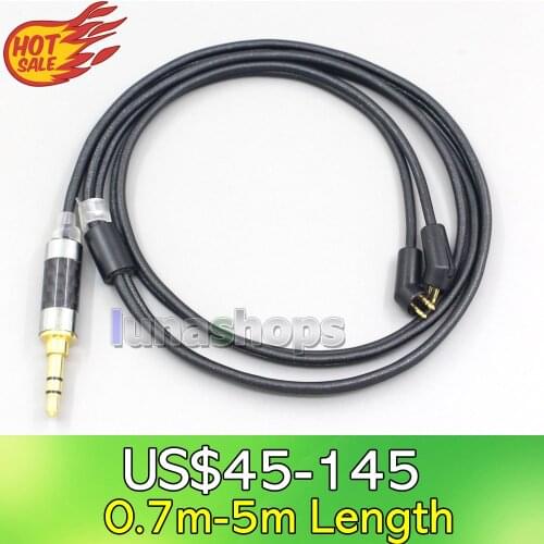 LN007113 2.5mm 4.4mm XLR 3.5mm Black 99% Pure PCOCC Earphone Cable For Etymotic ER4B ER4PT ER4S ER6I ER4 2pin