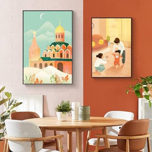 Painting by numbers art paint by number Hand-painted literary fresh and simple color print home corridor decorative painting