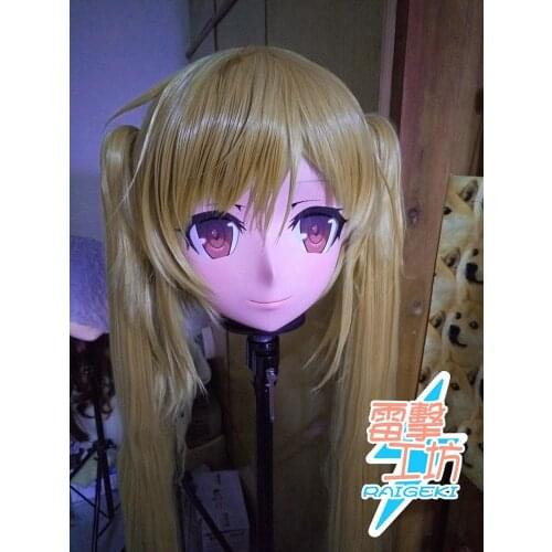 KM91842)Top Quality Handmade Female Resin Full Head Cosplay Japanese Role Play Murasame Anime Kigurumi Mask Crossdresser Doll
