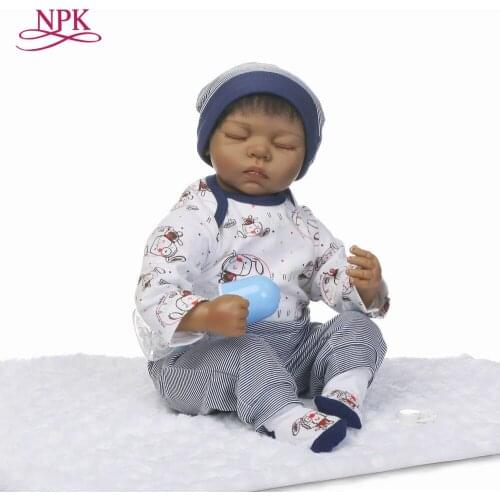 NPK reborn doll with soft real gentle touch 2018 new 22inch silicone vinyl lifelike newborn baby sleeping sweet baby