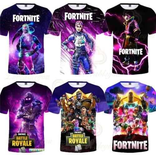 Summer Fashion Men Women Children T-shirt Fortnite 3D Short Sleeve Print T Shirt Casual Boy Girl Kids Tops Cool Streetwear Tee