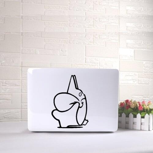 Cute Laptop Sticker Totoro Art Pattern Vinyl Decal Black Laptop Stickers For Macbook Air Laptop skin decoration