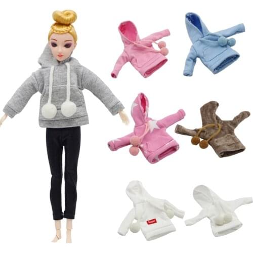 Fashion Handmade Hoodie For Blythes Doll Sweatshirt Outfits Doll Clothes For 1/6 Barbies Dolls Kids Accessories Toy