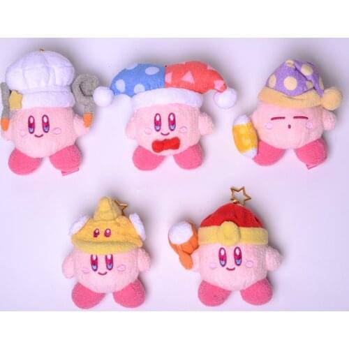 Cartoon Anime Kirby:Star Plush Toy Cute Chef Clown Kirby Stuffed Toy Plush Doll Cute Pendant Accessories for Children Gifts
