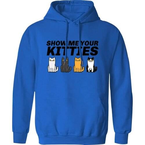 Mens Hooded Show Me Your Kitties Harajuku K-pop Sweatshirt Leisure Hipster Mans Clothing Tops Autumn 2020 New Tracksuits Homme