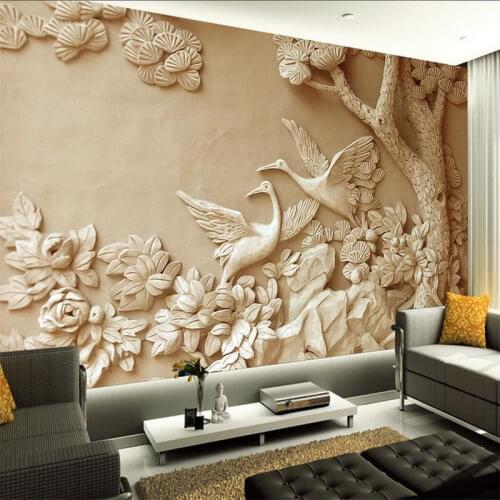 Custom 3d wall mural European Relief tree photo wallpaper for living room 3D mural bedroom wallpaper