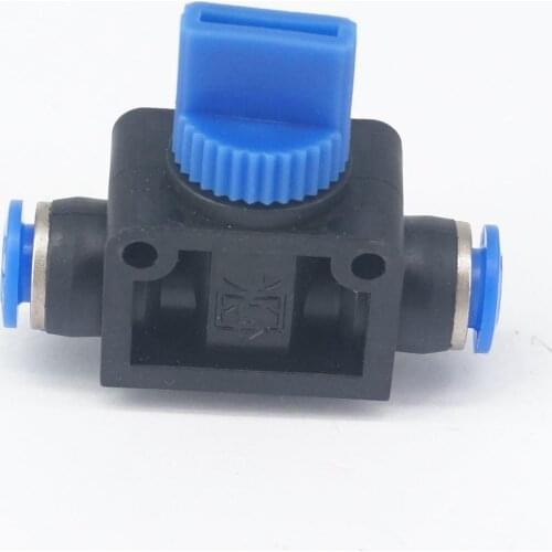 Fit Tube O/D 6mm Pneumatic Hand Shut off Valve Push In Connector Quick Release Air Fitting 114 PSI