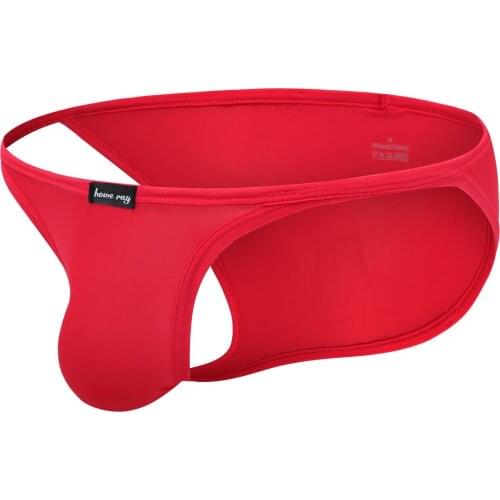 Brand Howe Ray gay underwear sexy pants men solid briefs mens low waist breathable ice silk triangular underwear