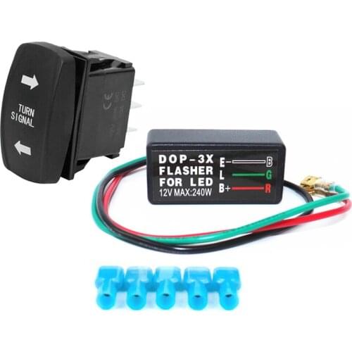 Universal Motorcycle LED Flasher Relay 12V 3Pin Indicator Light Turn Signal Blinker Relay for Car Motorcycle ATV UTV Off-Road