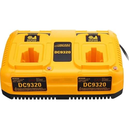 DC9320 Dual Port Charger Compatible with 18V 14.4V 12V 9.6V 7.2V NiCd NiMh Pod Style XRP Battery DC9098 DC9099 DW9099 DC9096