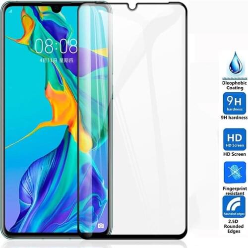 Screen protector for huawei p30 lite full Cover protective Glass for huawei p 30 light 30lite Hauwei p30lite Film tempered glass