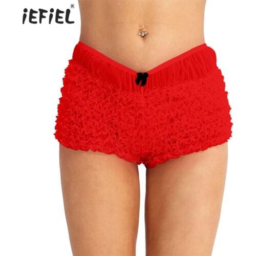 5 Colors iEFiEL Womens Ruffled Lace Bloomers Knickers Sexy Panties Underwear Exotic Sexy Lingerie Lace Underwear Ladies Panties