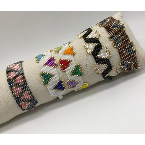 BLUESTAR 2021 Women Bracelet MIYUKI Bracelet Heart Star Pulseras Jewelry Handmade Woven Jewellery Gift