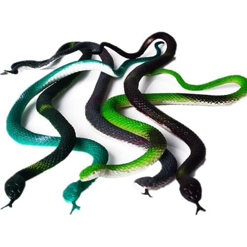 1pcs Novelty Halloween Gift Rubber Soft Snake Prank Joke Funny Toy Garden Props Antistress Horror Fake Snake Kids Gift