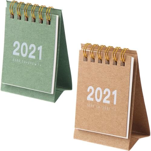 2020-2021 mini Desk Calendar Simple Desktop Calendar Organizer Flip Daily Scheduler Monthly Planner Notebook Office Supplies