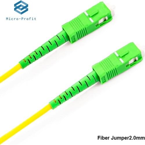 5PCS/bag SC APC 2.0mm Simplex mode fiber optic patch cord Cable SC APC FTTH fiber optic jumper cable free shipping