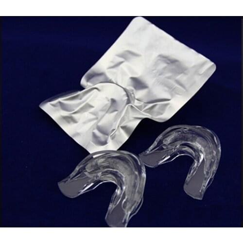 50pcs/lot High Quality CE Pre-loaded Non Peroxide Gel Teeth Whitening Mouth Tray Prefilled Mouth Tray