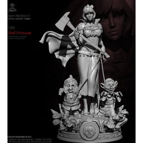 75mm 1/24 Resin model kits figure beauty colorless and self-assembled TD-2753